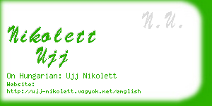 nikolett ujj business card